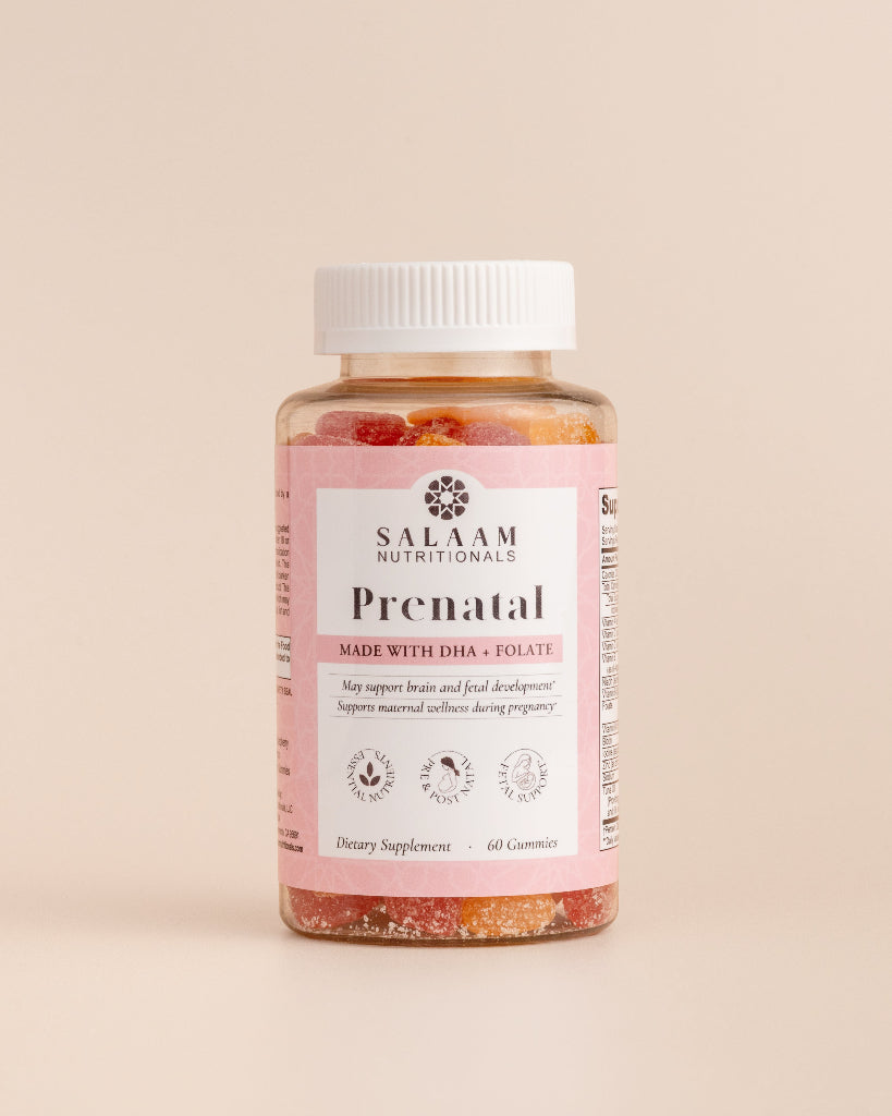 (NEW) Halal Essential Prenatal Vitamins - Gummy Multivitamins with Folate & DHA - 60 Count