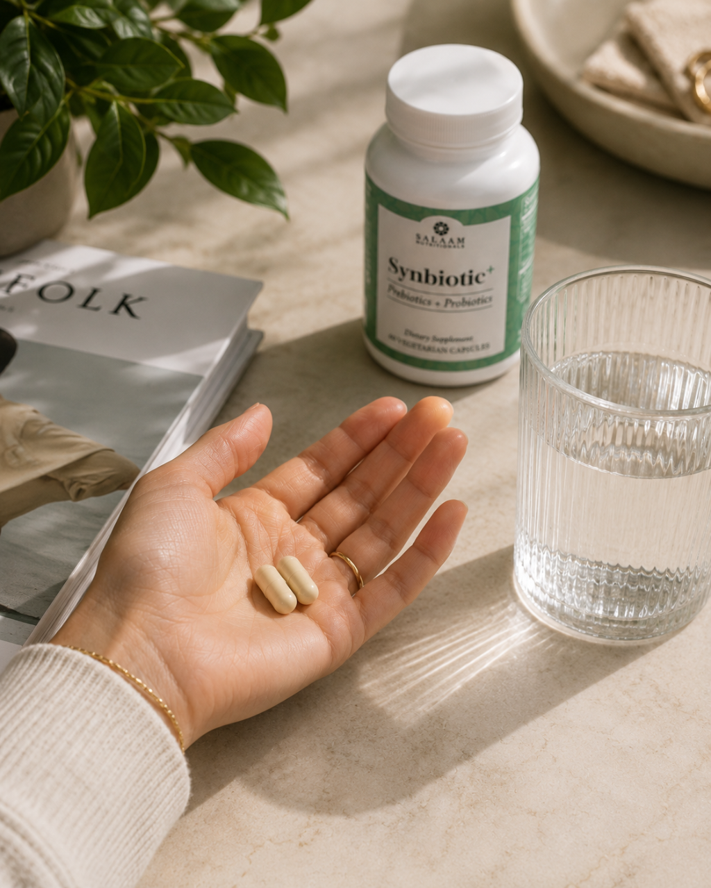 Synbiotic Plus - Halal Probiotics + Prebiotics 3.5 Billion CFU Veggie Capsules - 60 Count | Salaam Nutritionals