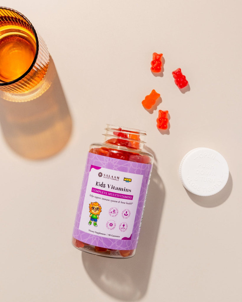 Noor Kids Halal Gummy Multivitamins with Vitamins A, C, E & Zinc - 90 Count | Salaam Nutritionals