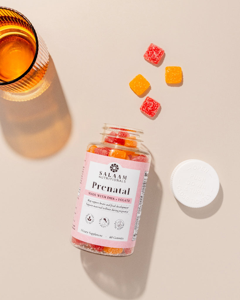 (NEW) Halal Essential Prenatal Vitamins - Gummy Multivitamins with Folate & DHA - 60 Count