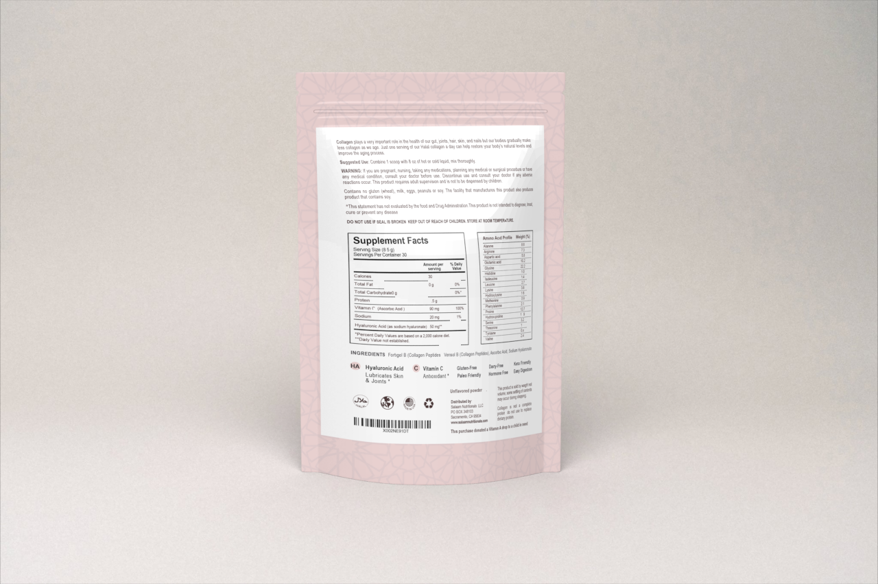 PRESALE ONLY- Halal Collagen Hydrolyzed Peptides Type 1 & 3 (Powder)