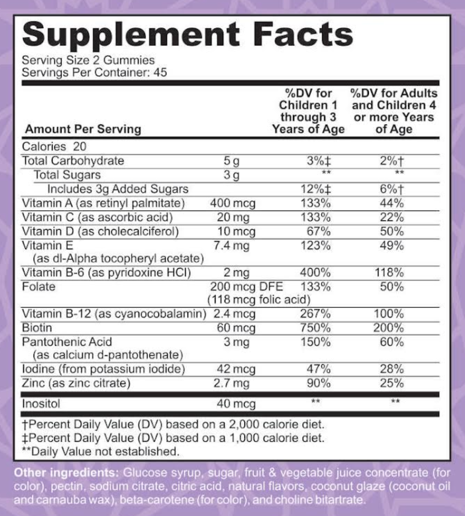 Noor Kids Halal Gummy Multivitamins with Vitamins A, C, E & Zinc - 90 Count | Salaam Nutritionals