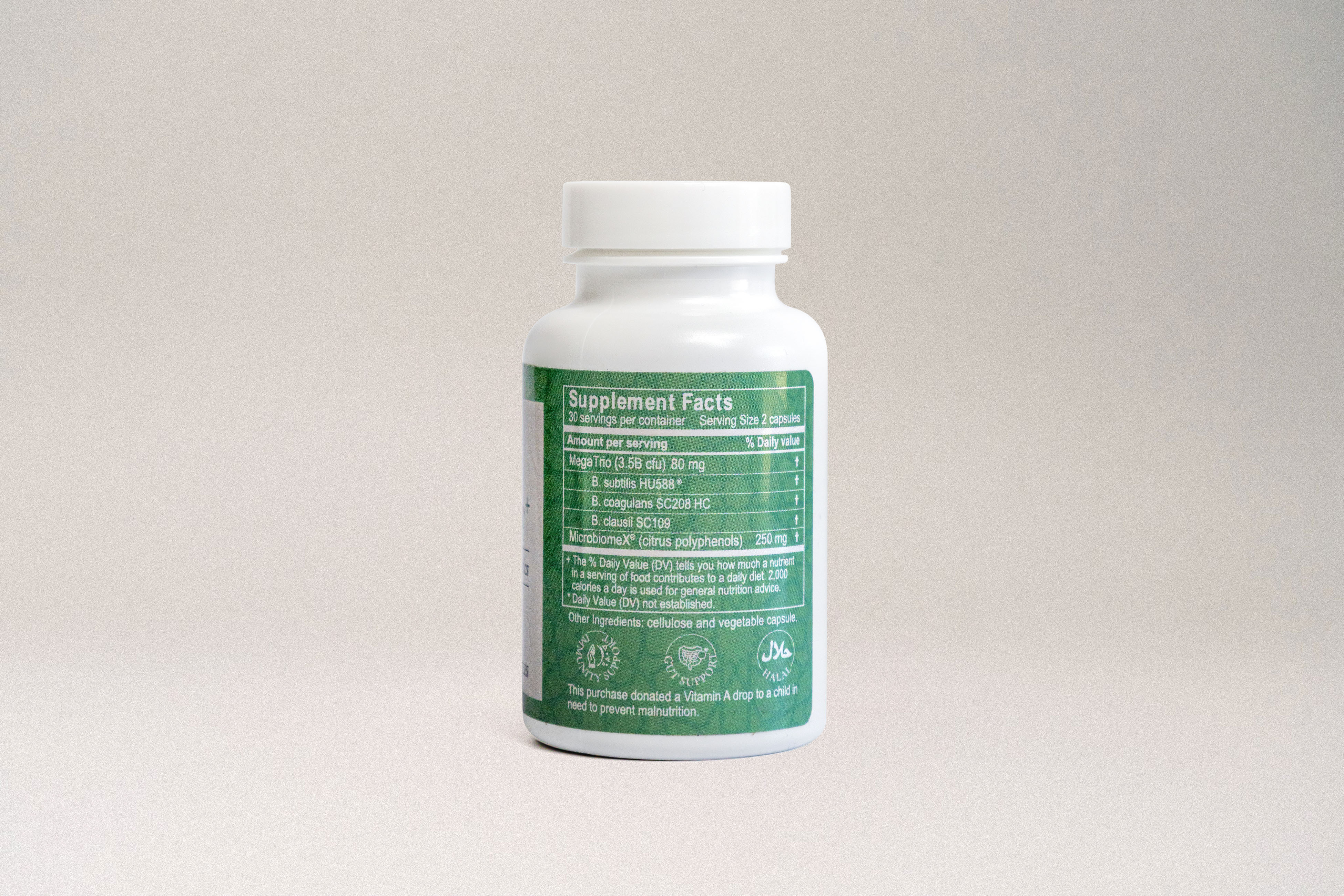 Synbiotic Plus: Halal Probiotics + Prebiotics  (60 Count, Veggie Capsule)