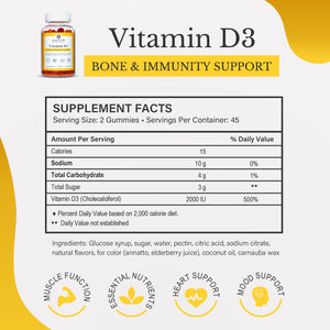 Vitamin D3 Gummy Vitamins (90 count)